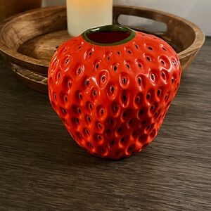 Red Strawberry Shaped Vase